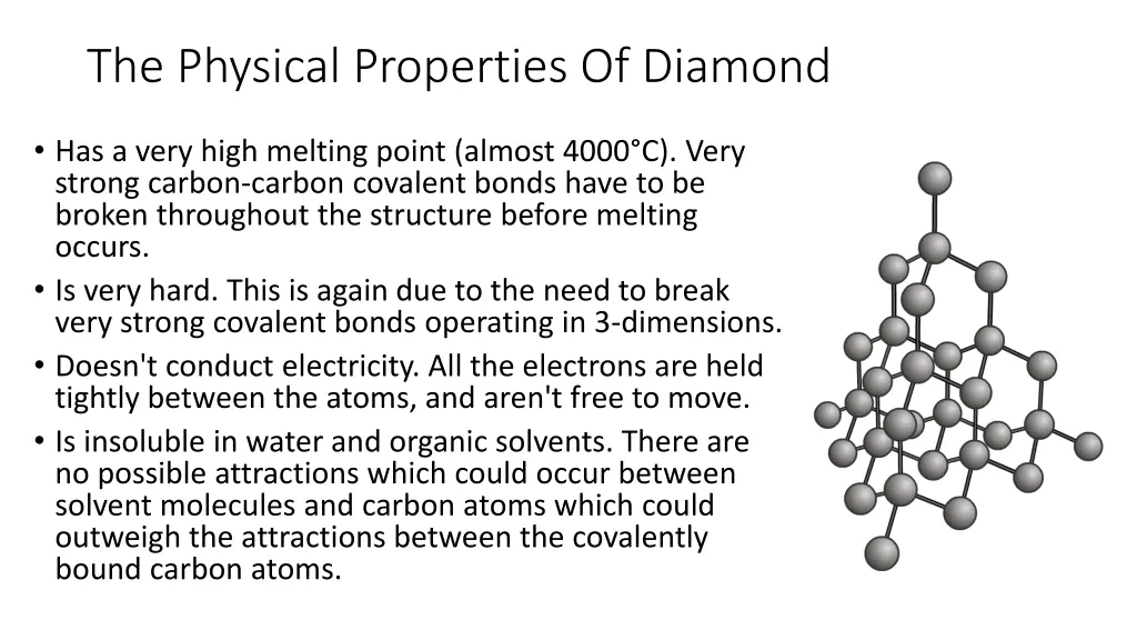 the physical properties of diamond