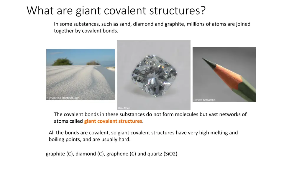 what are giant covalent structures