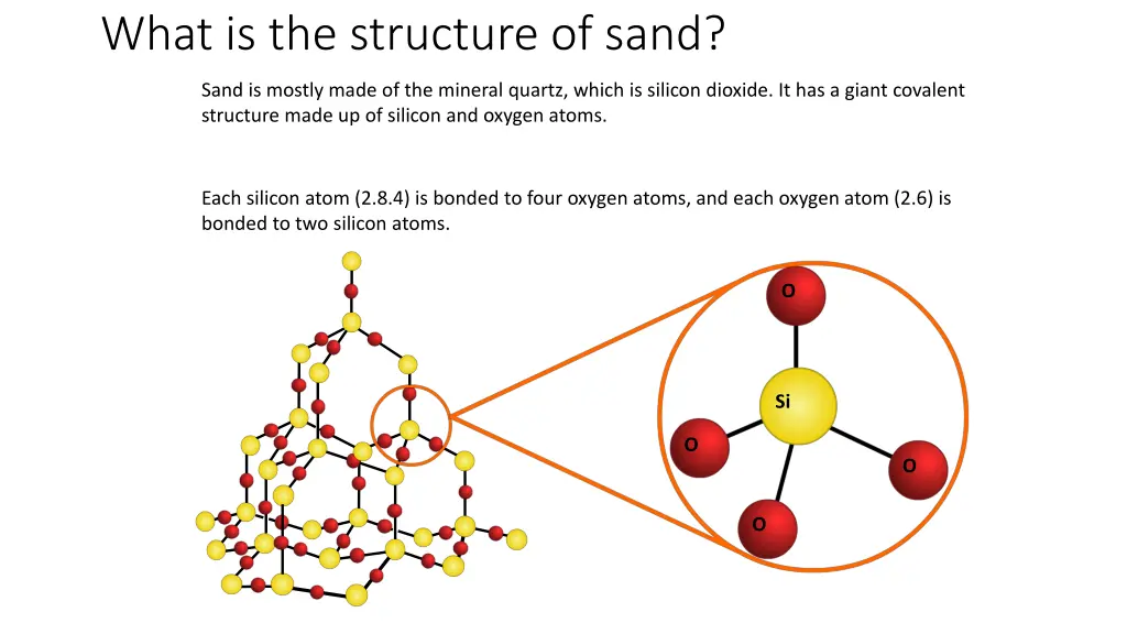 what is the structure of sand