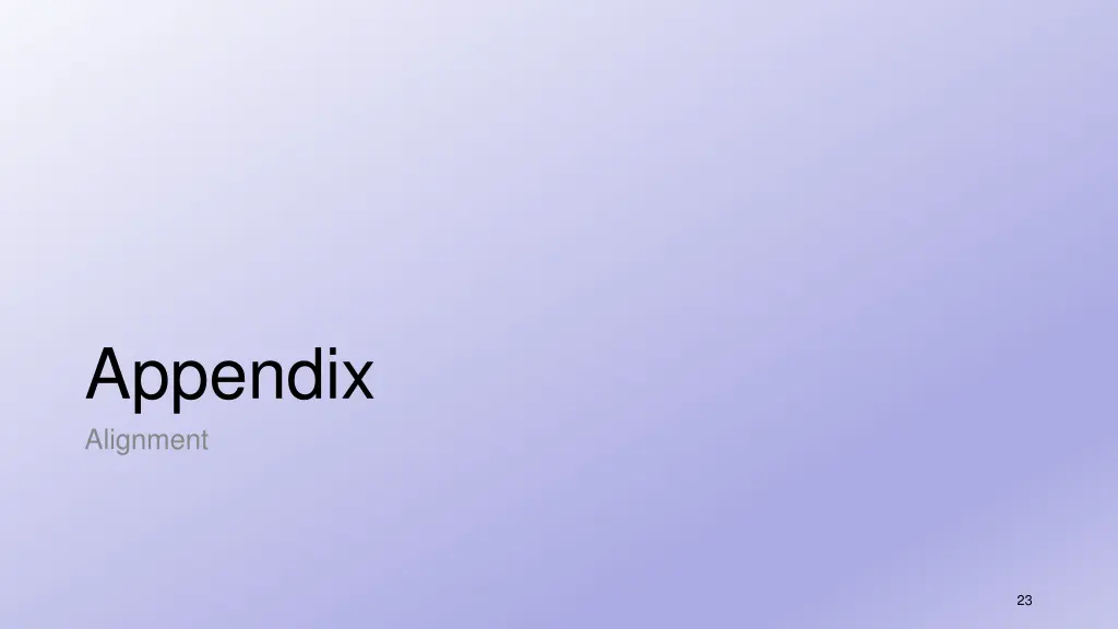 appendix alignment