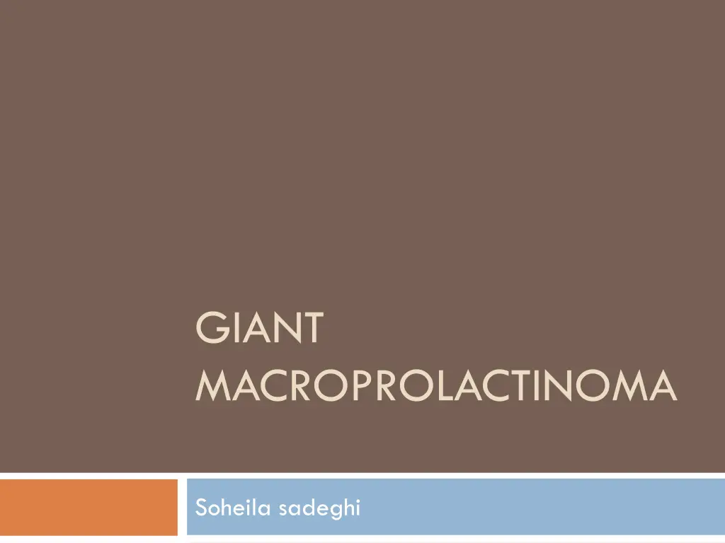 giant macroprolactinoma
