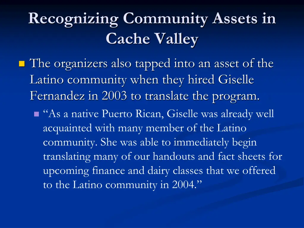 recognizing community assets in cache valley 3