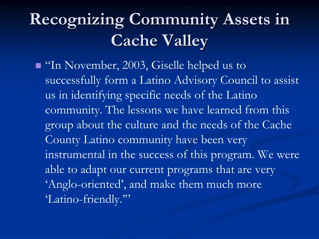 recognizing community assets in cache valley 4
