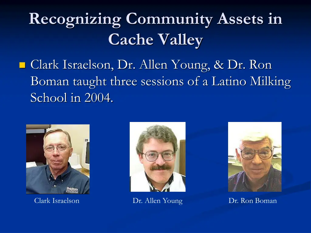 recognizing community assets in cache valley