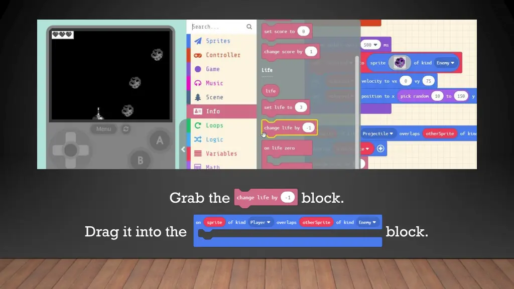 grab the block 3