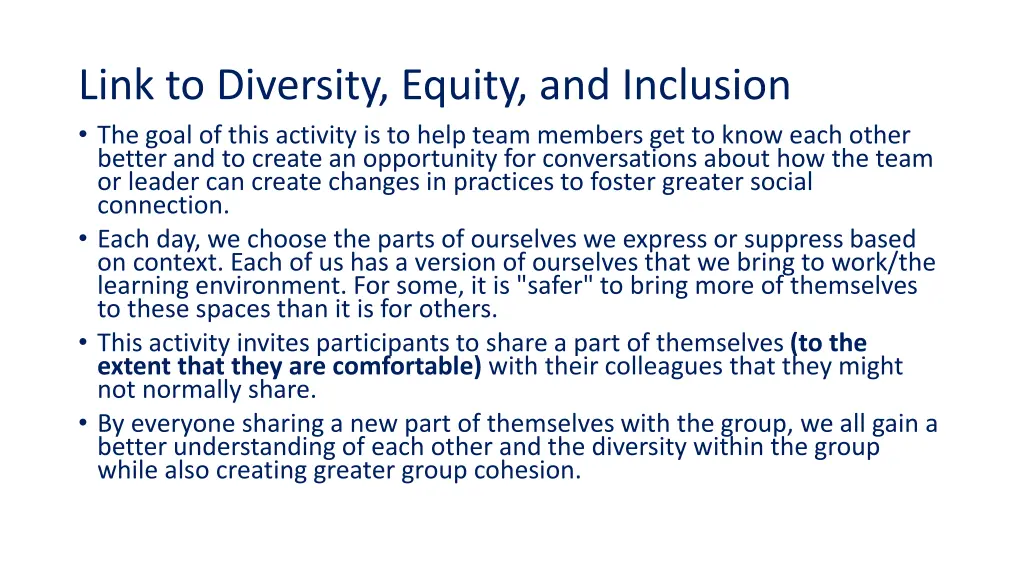 link to diversity equity and inclusion the goal