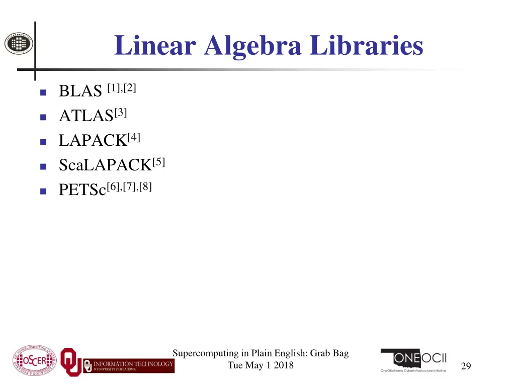 linear algebra libraries