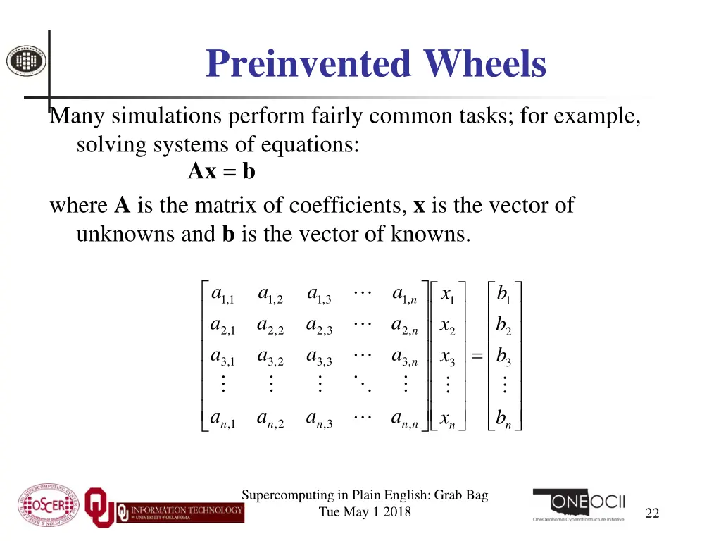 preinvented wheels