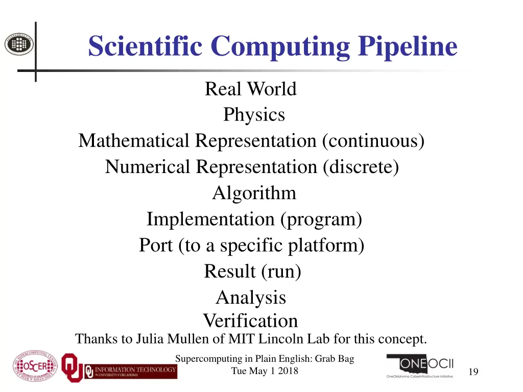 scientific computing pipeline