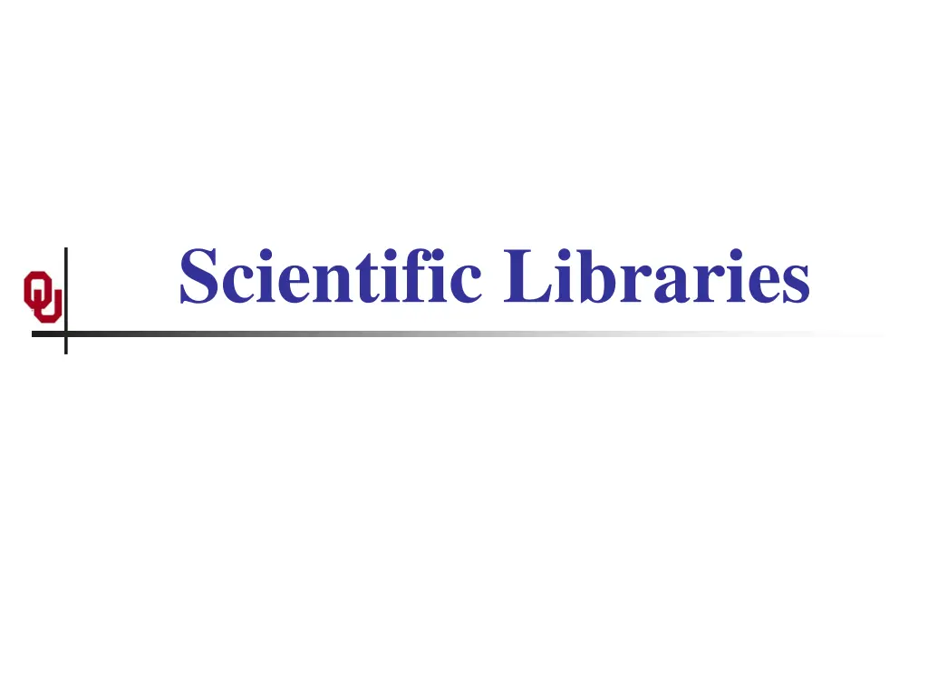 scientific libraries