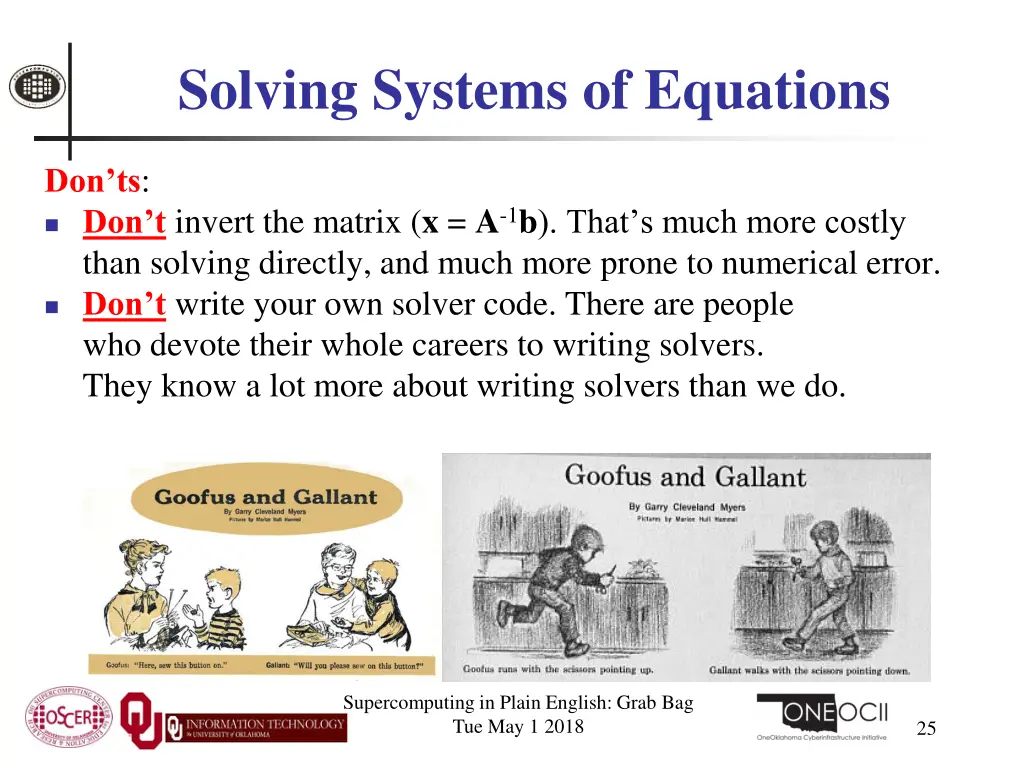 solving systems of equations