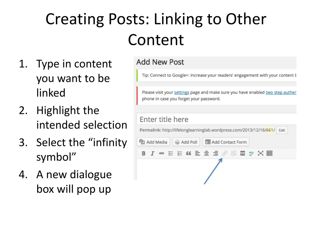 creating posts linking to other content 1