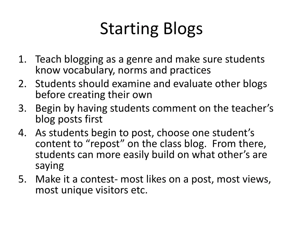 starting blogs