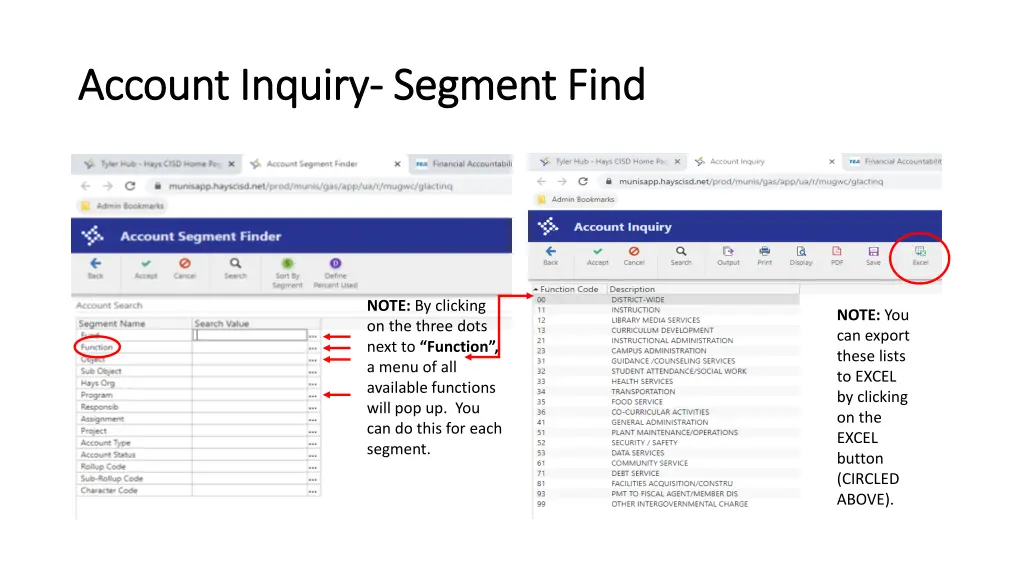 account inquiry account inquiry segment find 1
