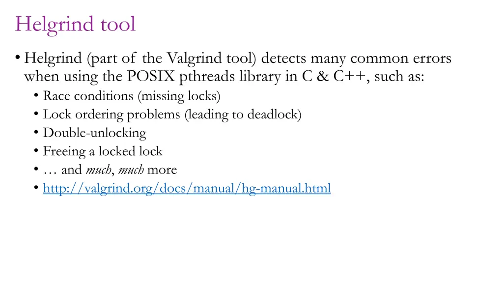 helgrind tool