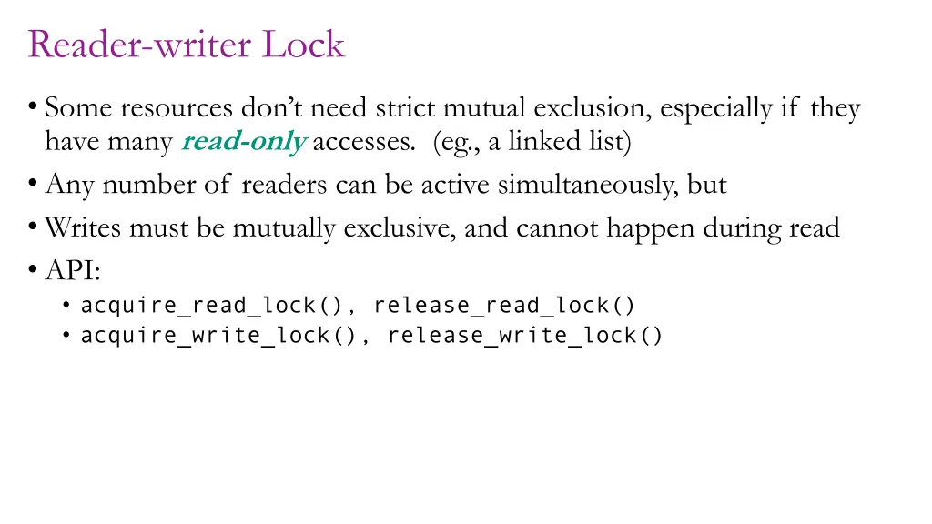 reader writer lock