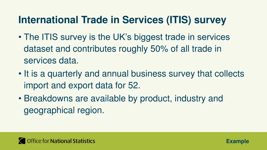international trade in services itis survey