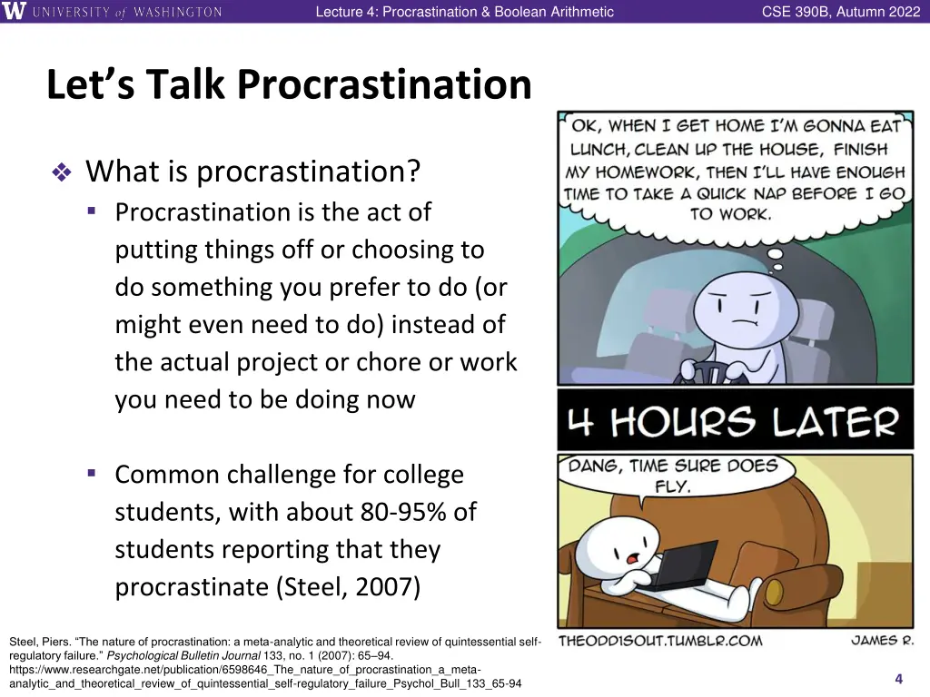 lecture 4 procrastination boolean arithmetic 3