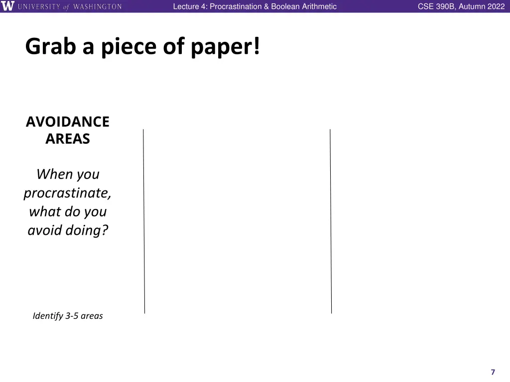 lecture 4 procrastination boolean arithmetic 6