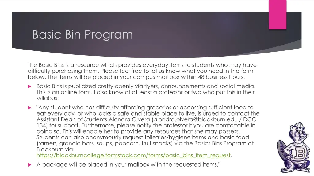 basic bin program