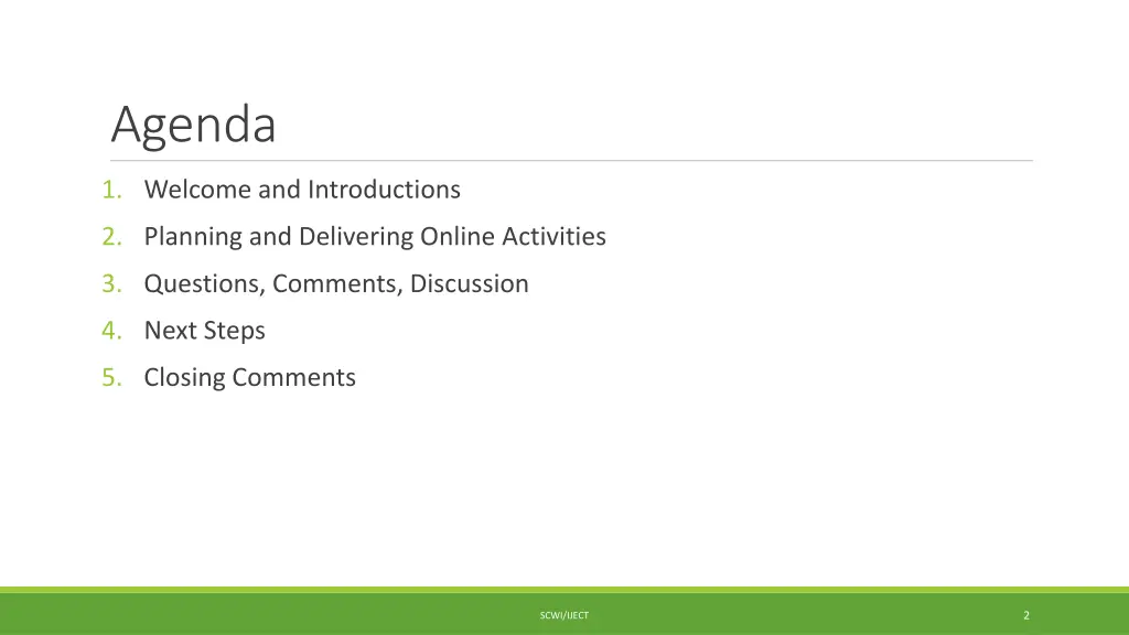 agenda