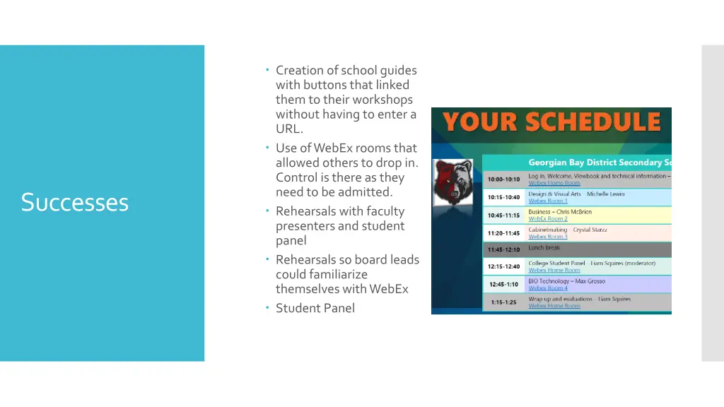creation of school guides with buttons that