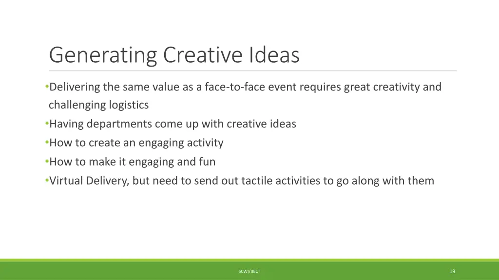 generating creative ideas
