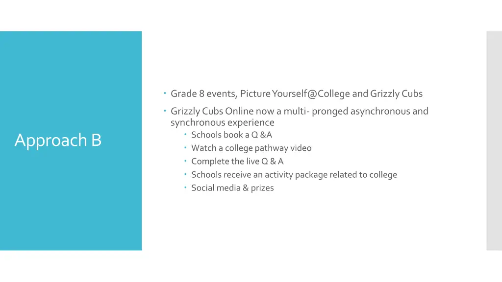 grade 8 events picture yourself@college
