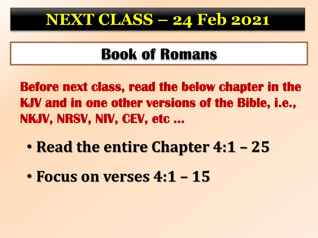 next class 24 feb 2021