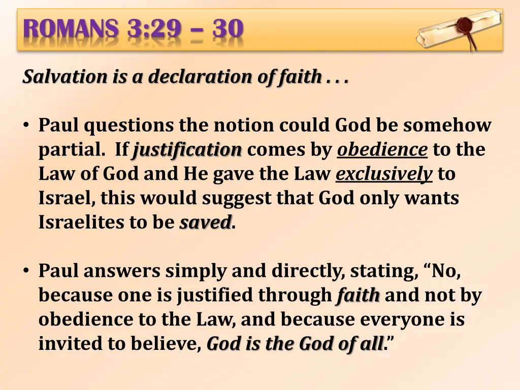romans 3 29 30 1