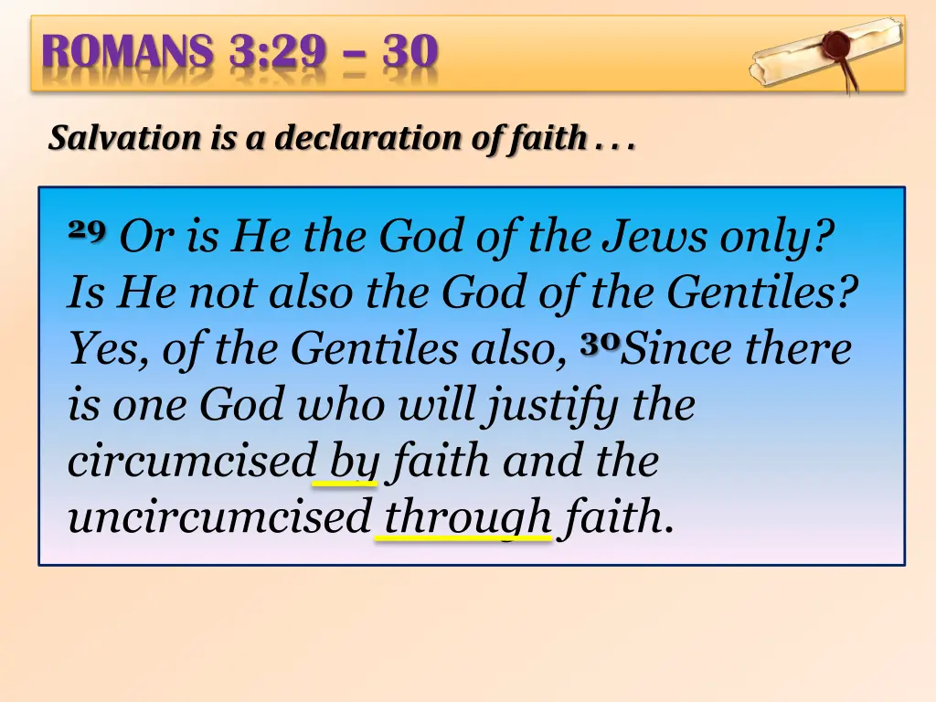romans 3 29 30