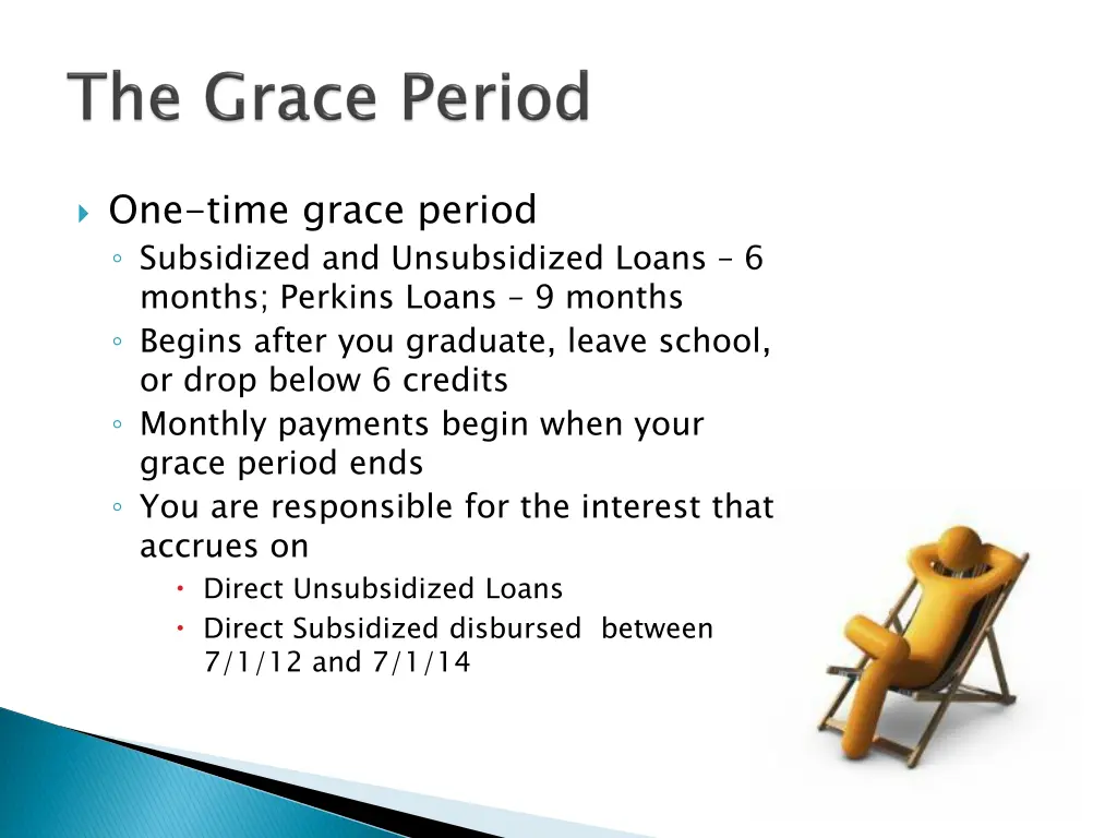 one time grace period subsidized and unsubsidized