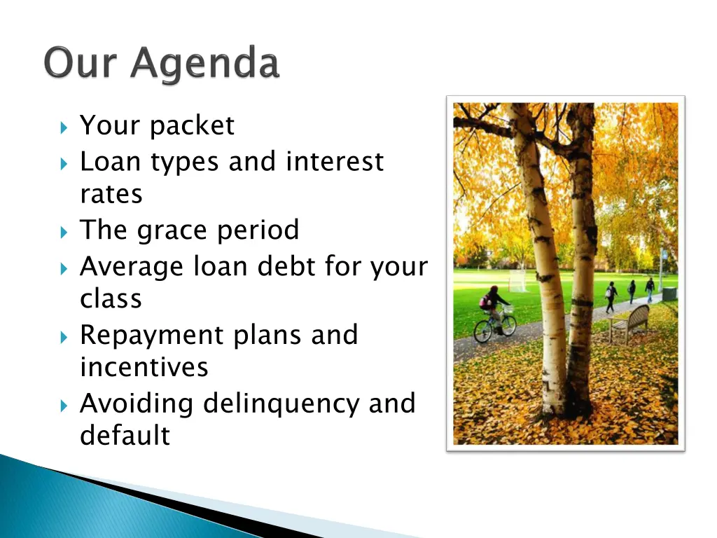 your packet loan types and interest rates