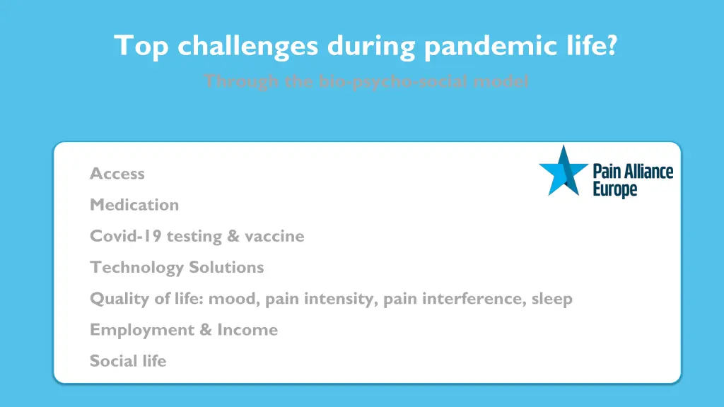 top challenges during pandemic life through