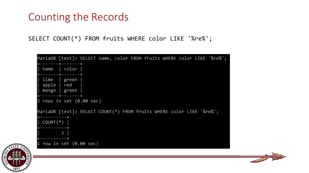 counting the records
