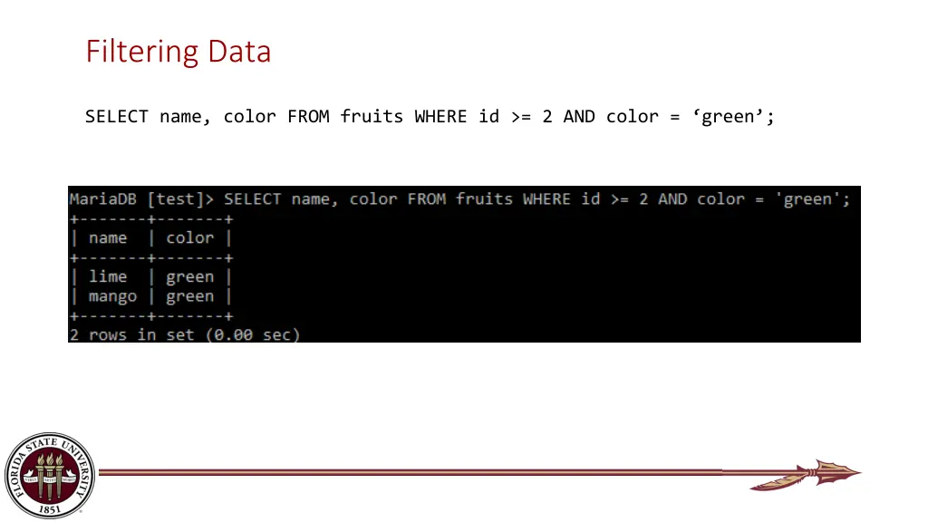 filtering data 2