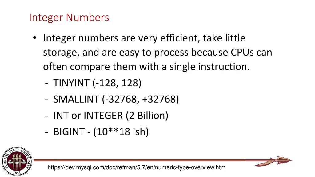 integer numbers