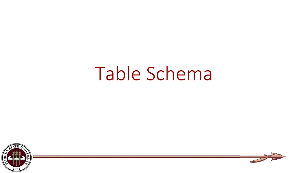table schema