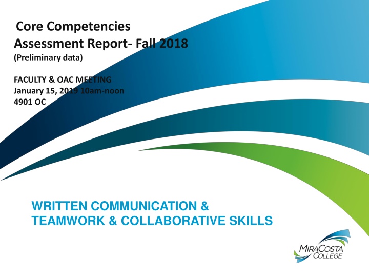 core competencies assessment report fall 2018