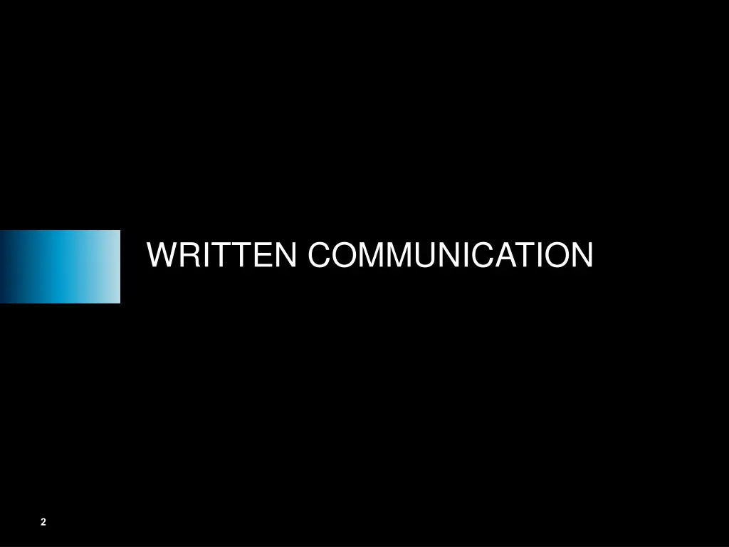 written communication