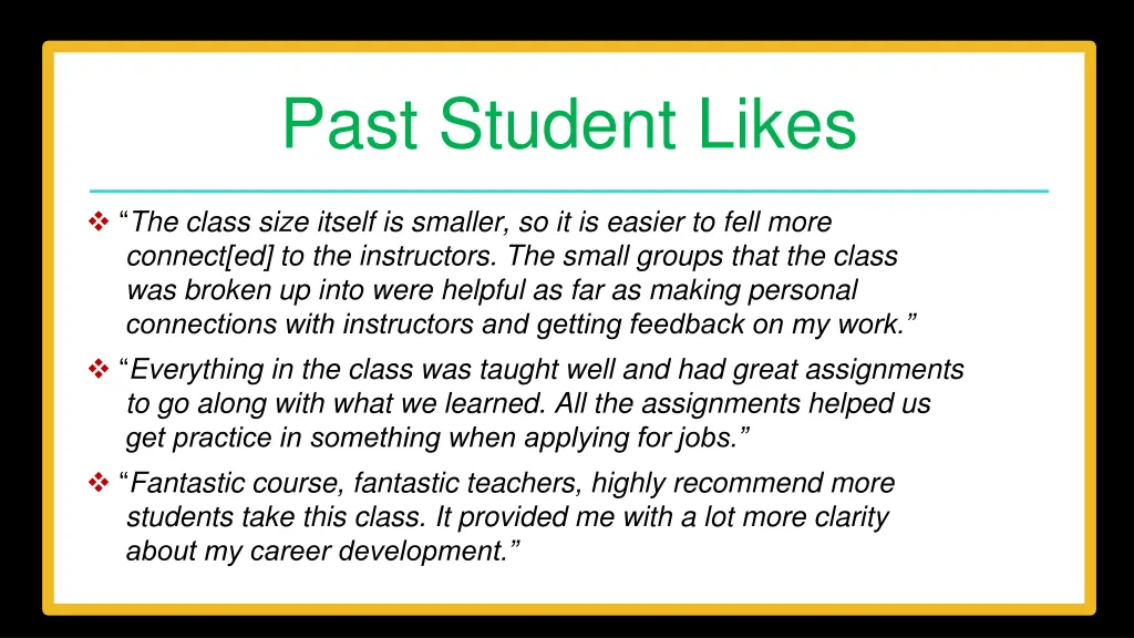 past student likes