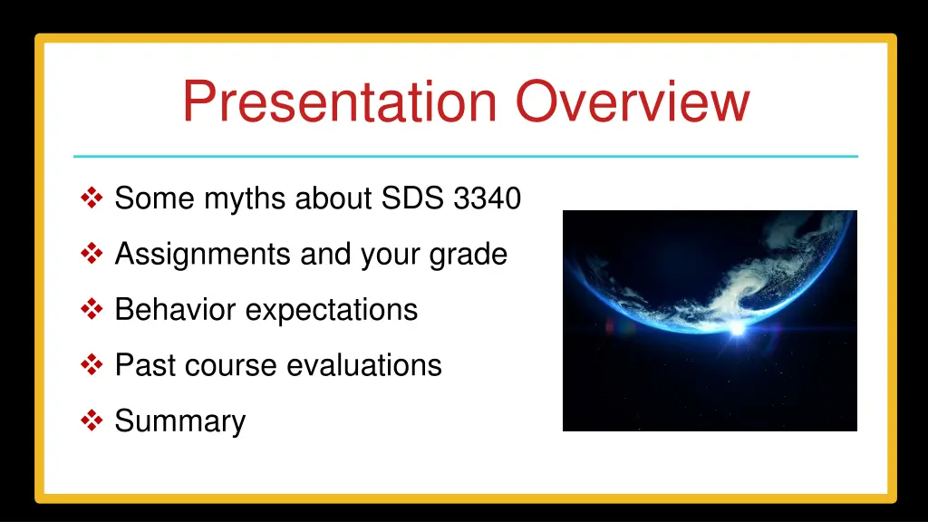 presentation overview