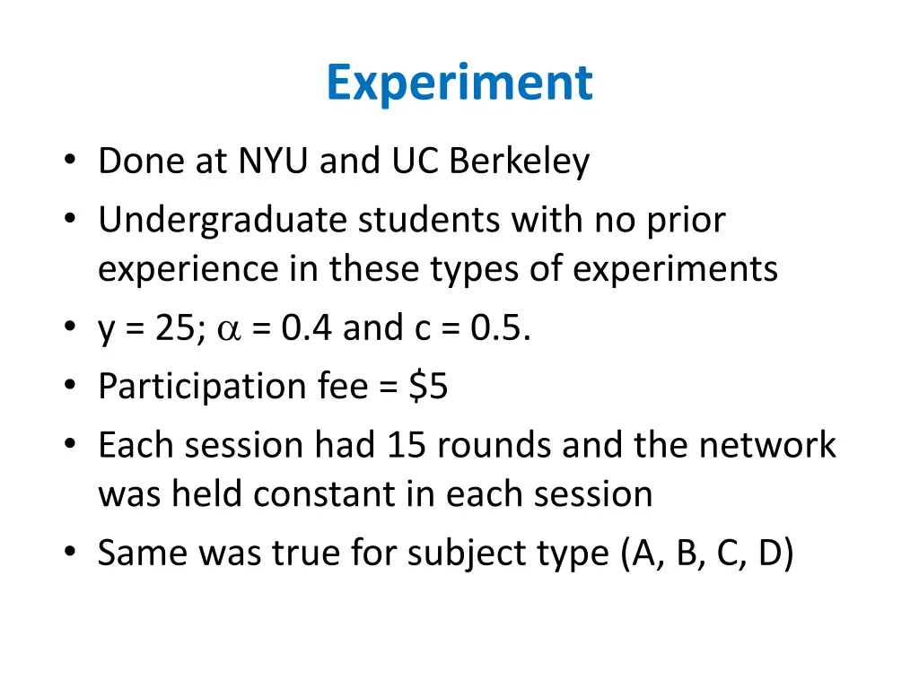 experiment