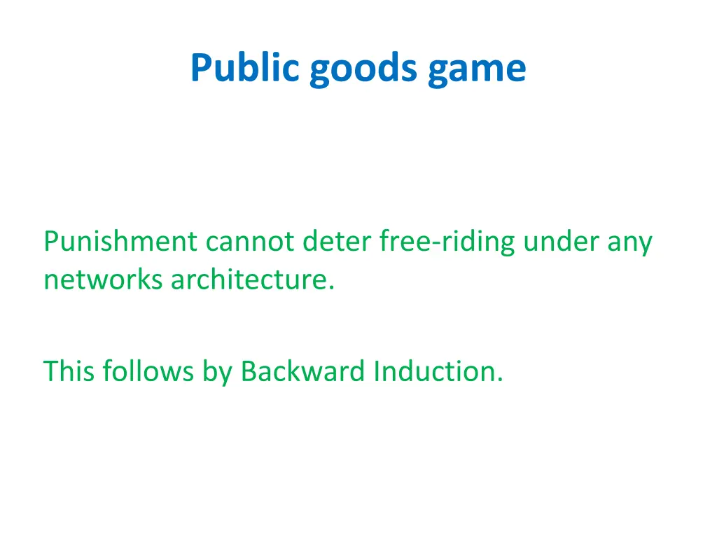 public goods game 2
