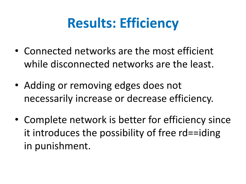results efficiency