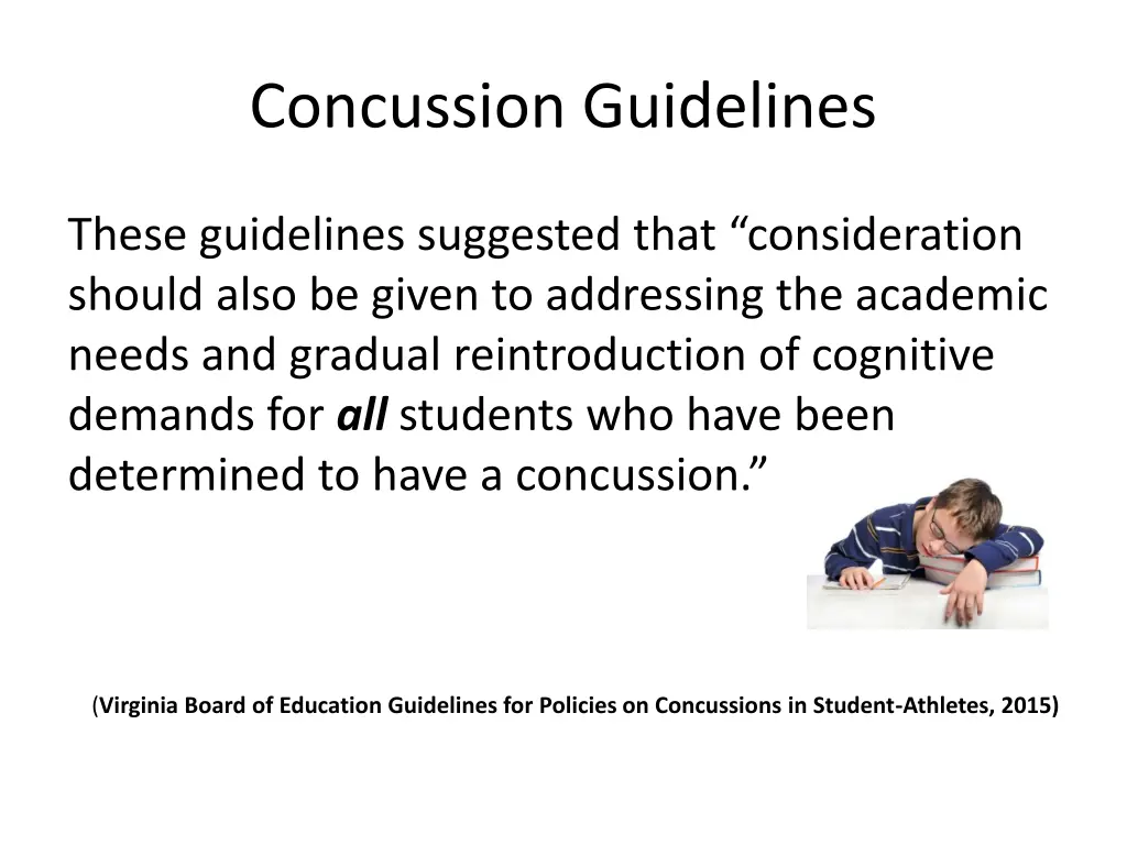 concussion guidelines 2