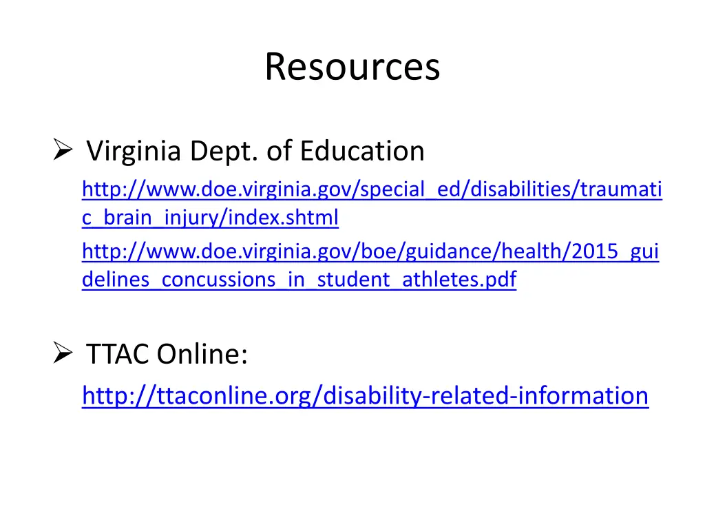 resources