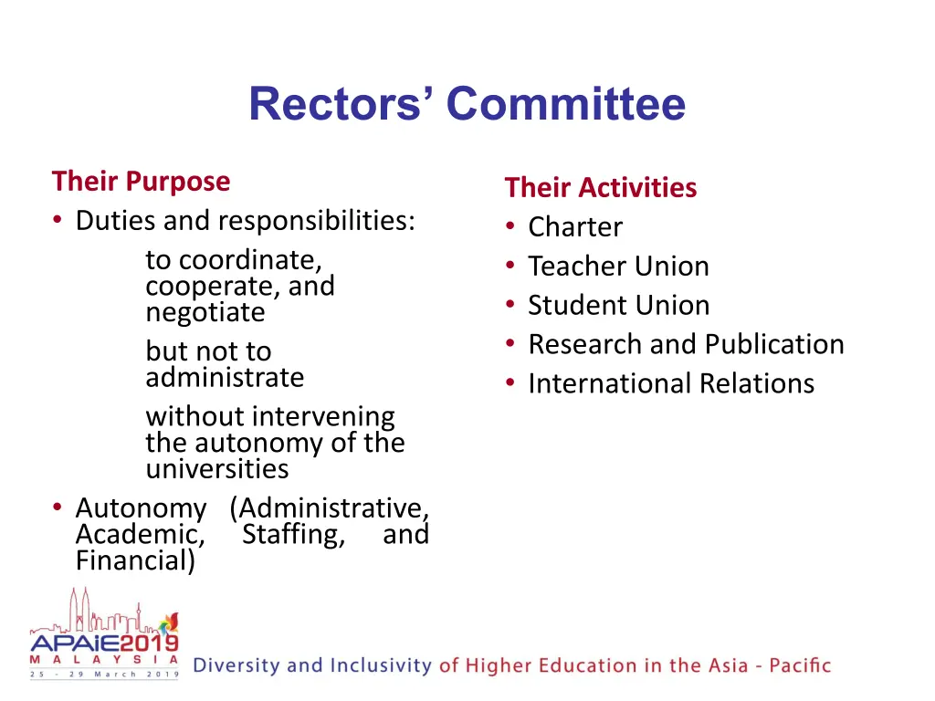rectors committee 1