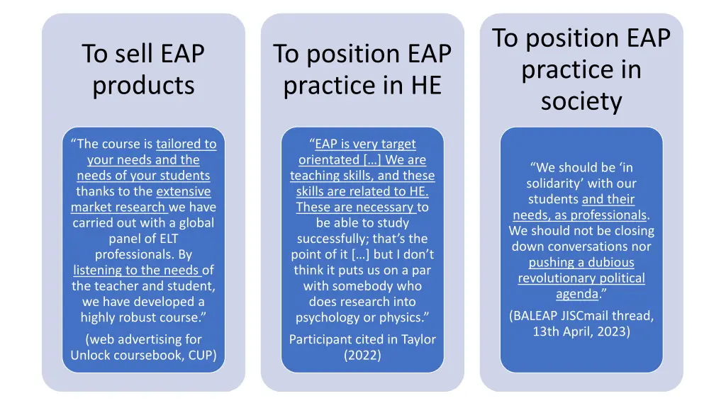 to position eap practice in society