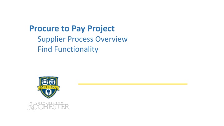 procure to pay project supplier process overview